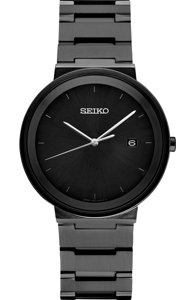 Men's Black Stainless Steel Watch